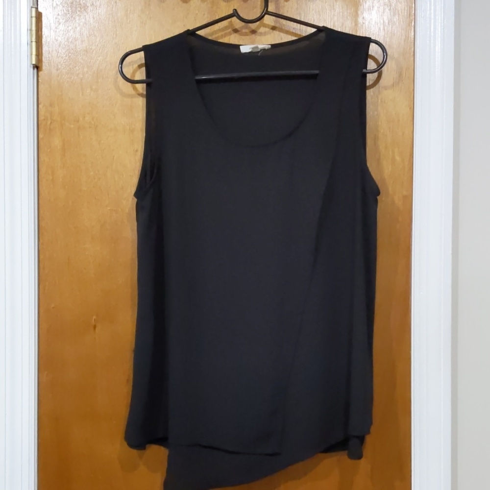 Black sleeveless top